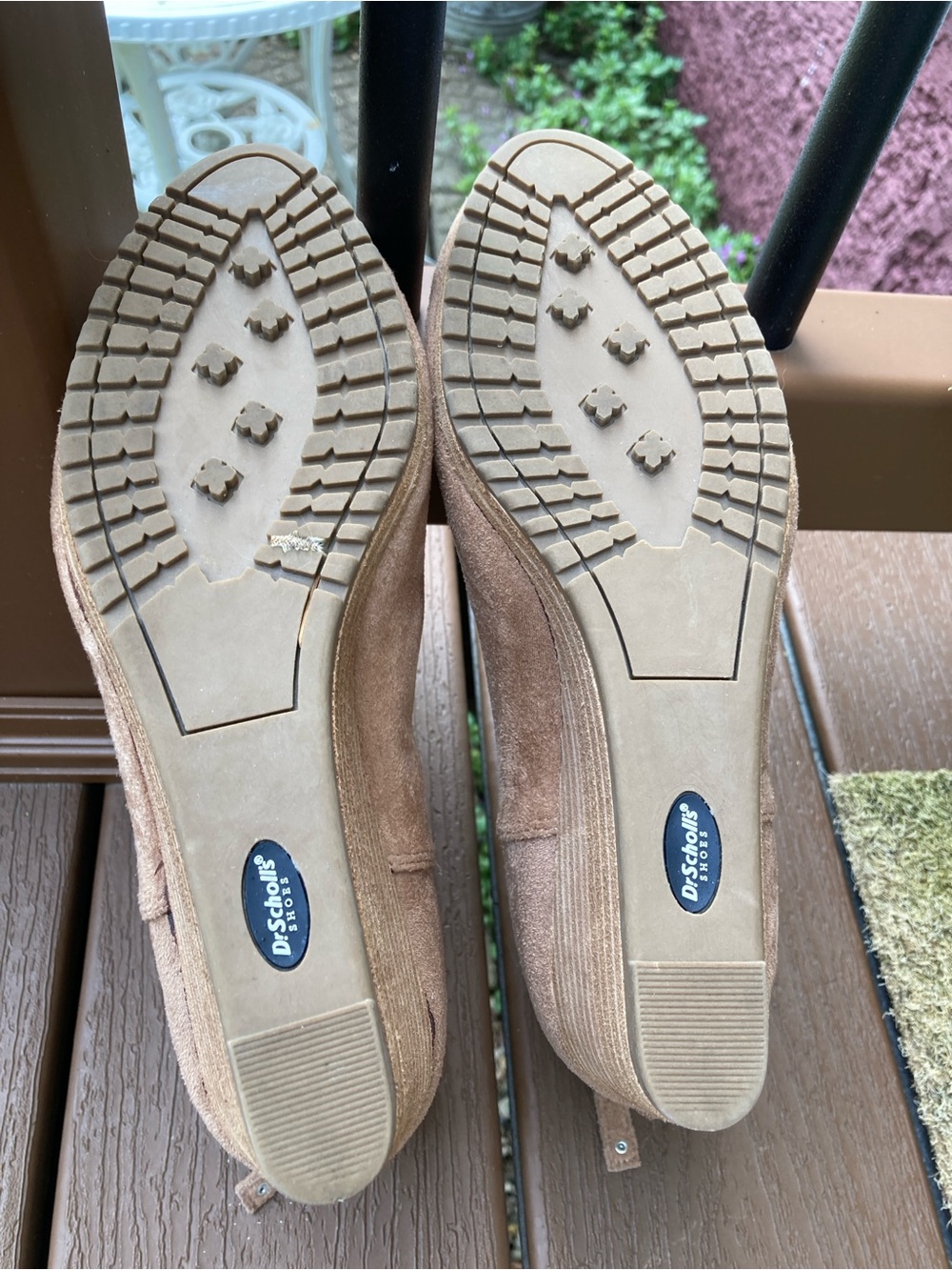 Dr. Scholls Size 8M Critic tan faux suede wedge ankle booties - Picture 6 of 12
